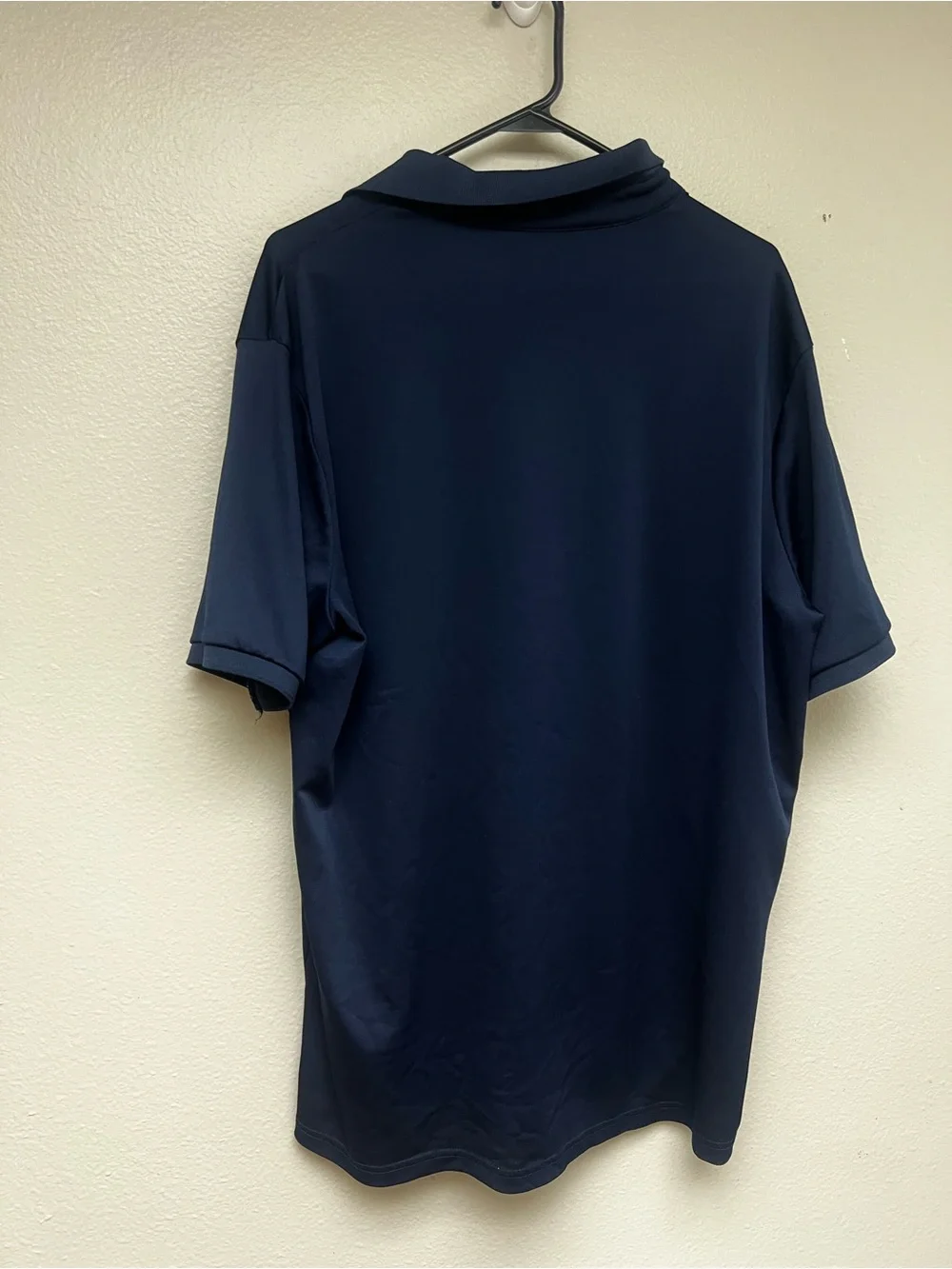 Ralph Lauren Navy Polo Shirt Red Pony Logo Mens Short Sleeve Shirt Size L